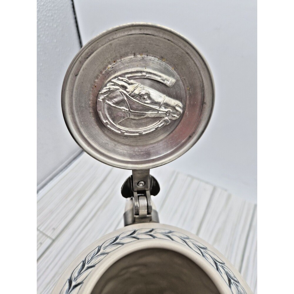 Avon Lidded Beer Stein Winners Circle Horse Racing 1992 Numbered Vintage - Picture 6 of 8